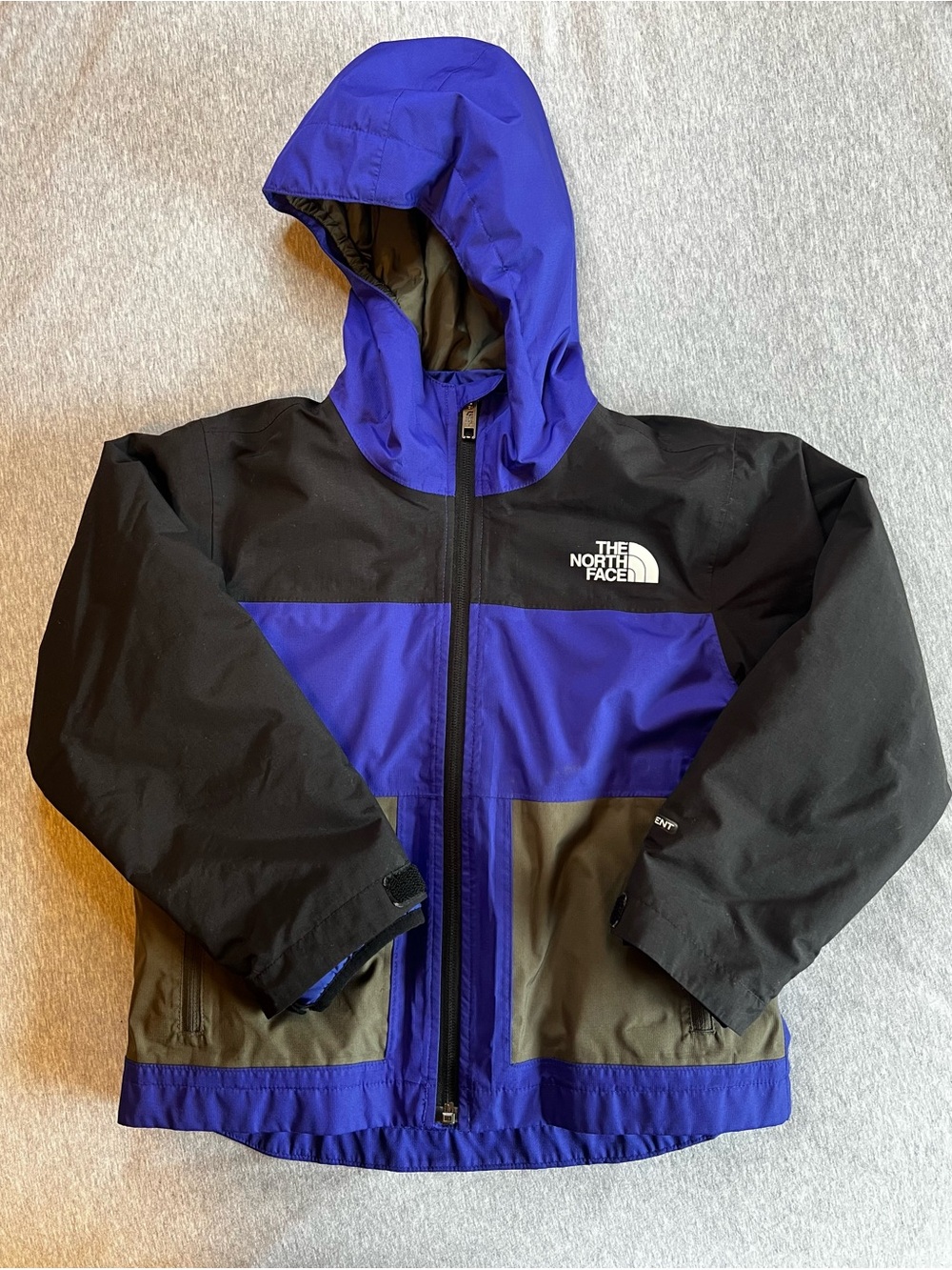 The North Face Boys 3-in-1 Triclimate Jacket DryVent Blue Black Size XS /6